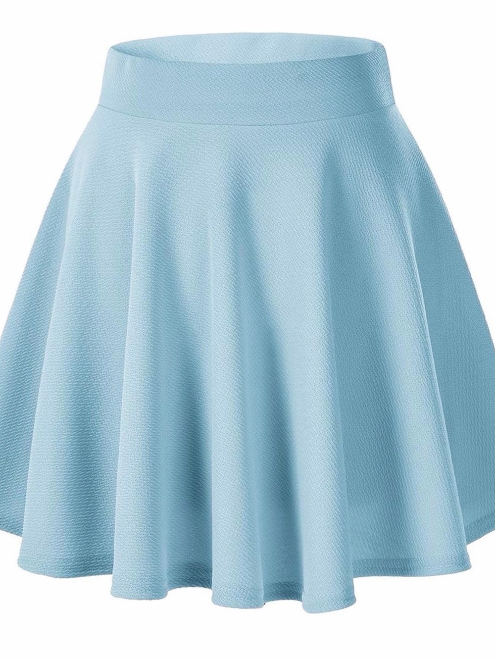 Women's Light Blue Circle Skirt - Flowy Skater Style